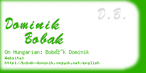 dominik bobak business card